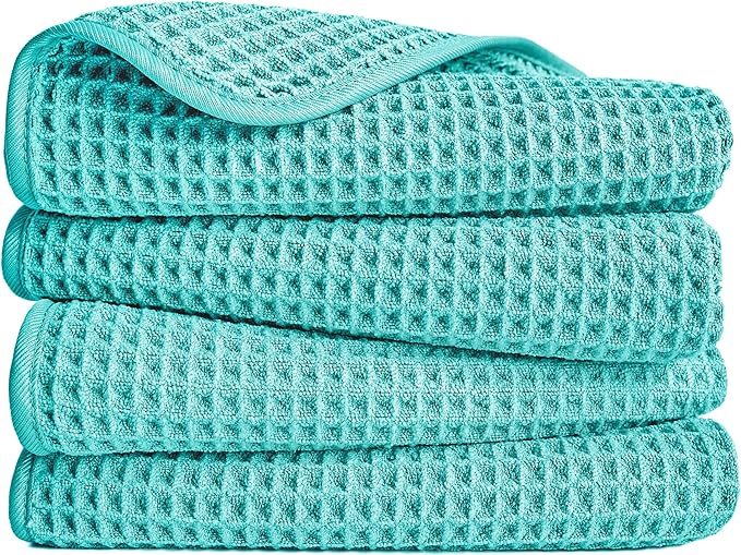 POLYTE 430 GSM Microfiber Lint Free Hand Towel, 16 x 30 in, 4 Pack