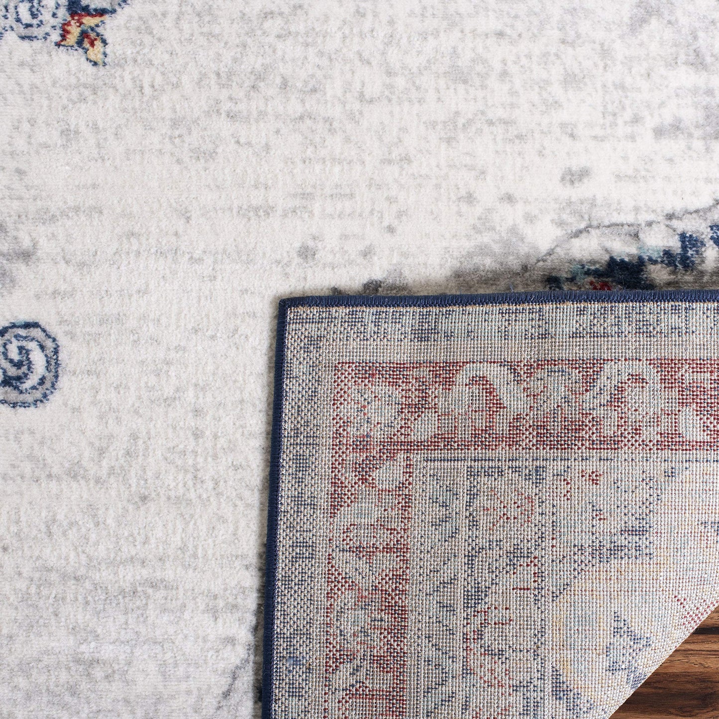 SAFAVIEH Brentwood Collection Runner Rug - 2' x 10', Ivory & Red, Medallion Distressed Design, Non-Shedding & Easy Care, Ideal for High Traffic Areas in Living Room, Bedroom (BNT867A)