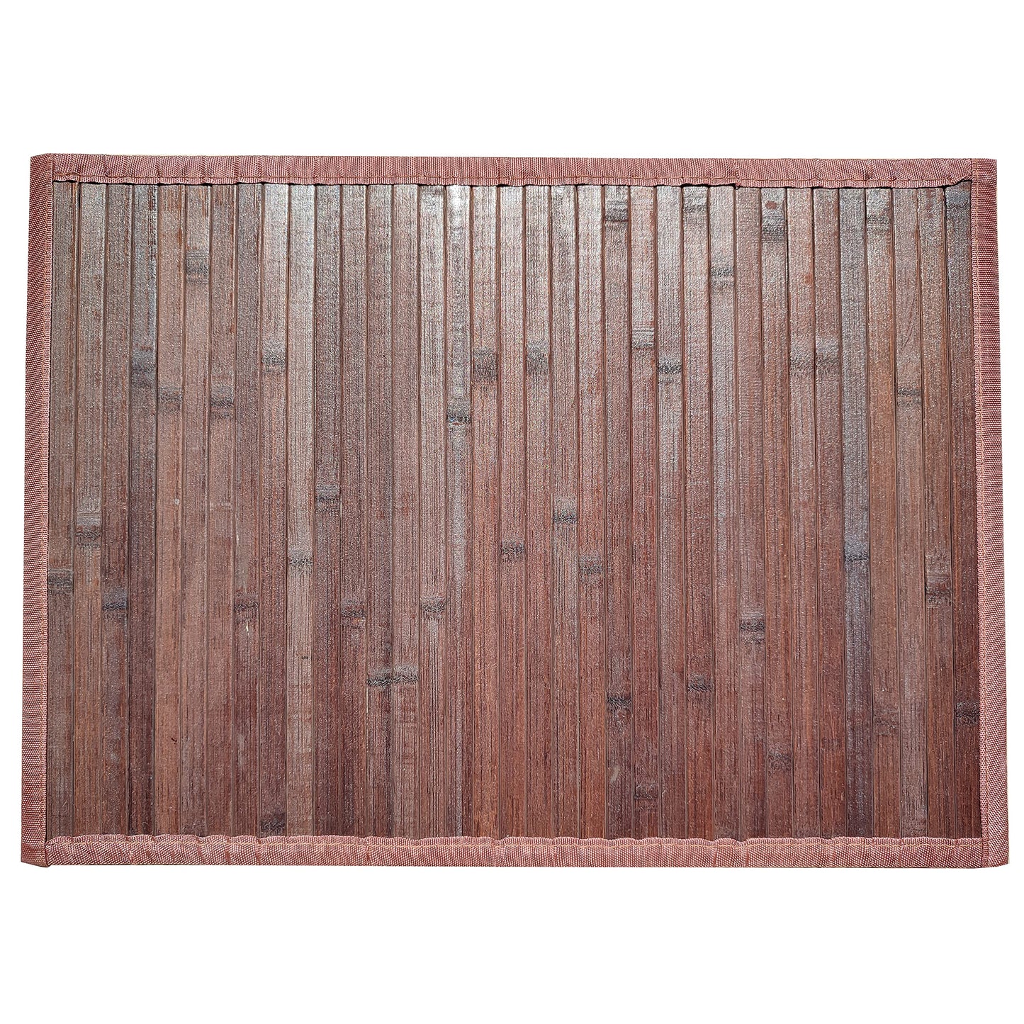 Queensell Bamboo Rug – Bamboo Bathroom Accessories Area Rug – Bath Mat – Bathroom Rugs – Runner Small Rug 17" x 24" Dark Brown