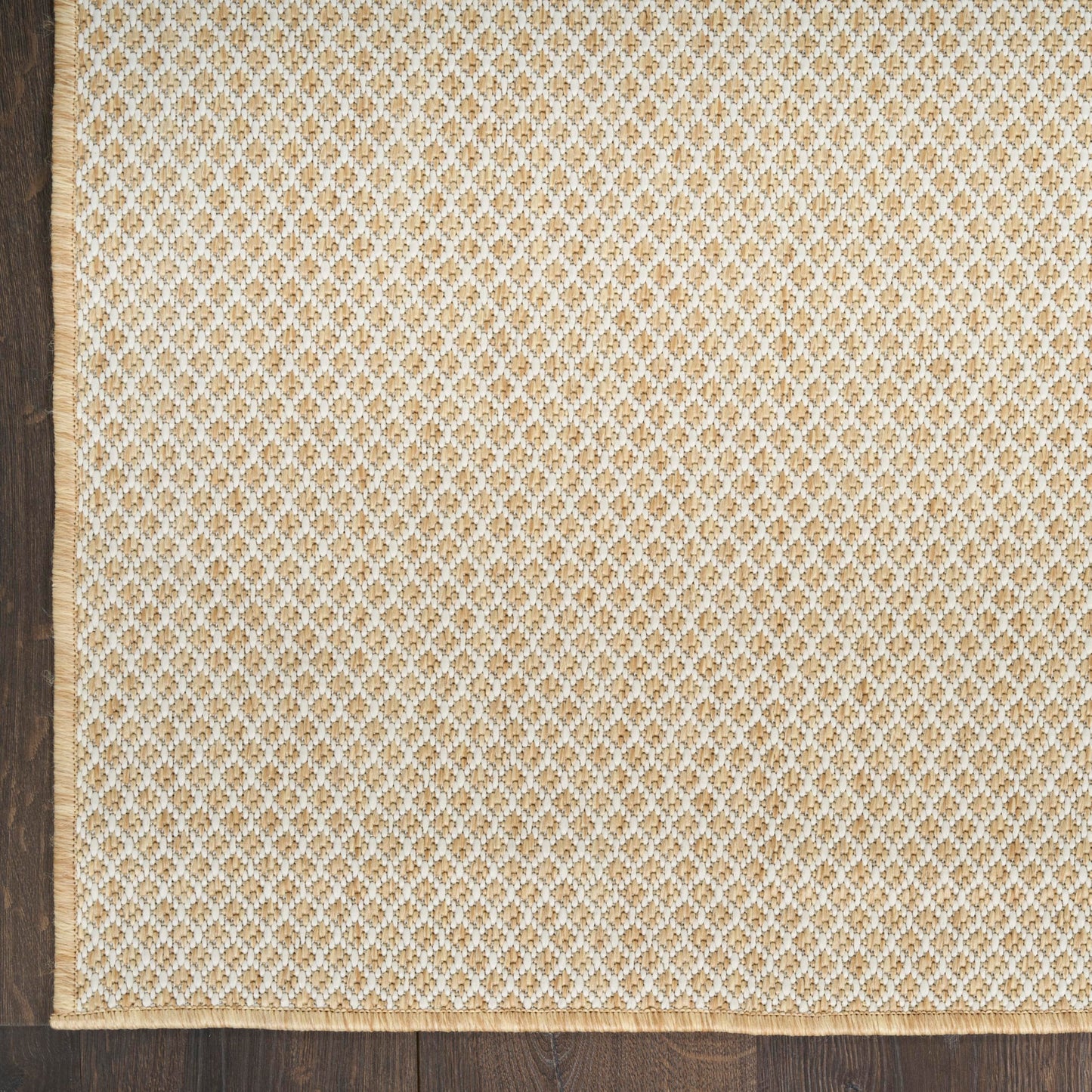 Nourison Home Courtyard Natural 6' x 9' Area Rug - Easy Clean, Non Shedding, Bed Room, Living Room, Dining Room, Kitchen (6' x 9')