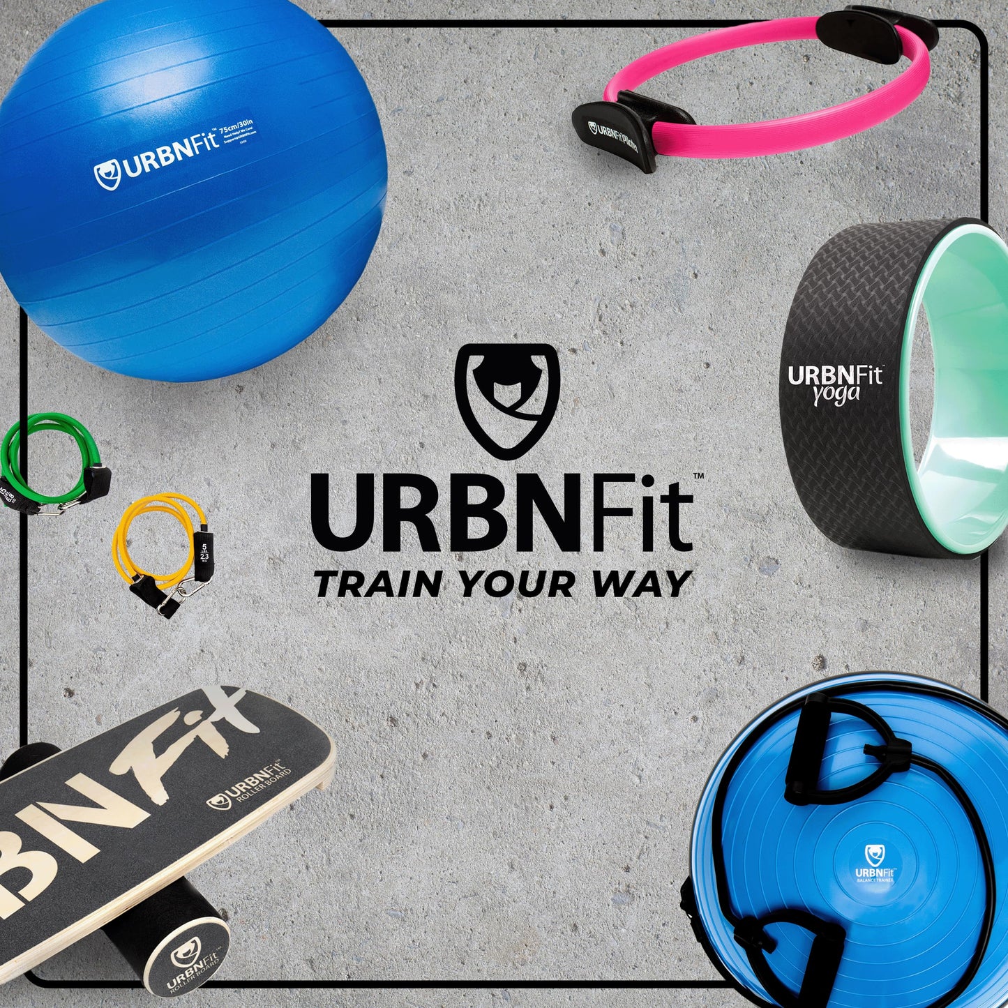 URBNFit Exercise Ball - Yoga Ball in Multiple Sizes for Yoga, Pilates, Pregnancy, Stability - Anti-Burst Swiss Balance Ball w/Quick Pump – Office Ball Chair for Home and Gym – 30 Inch - Black