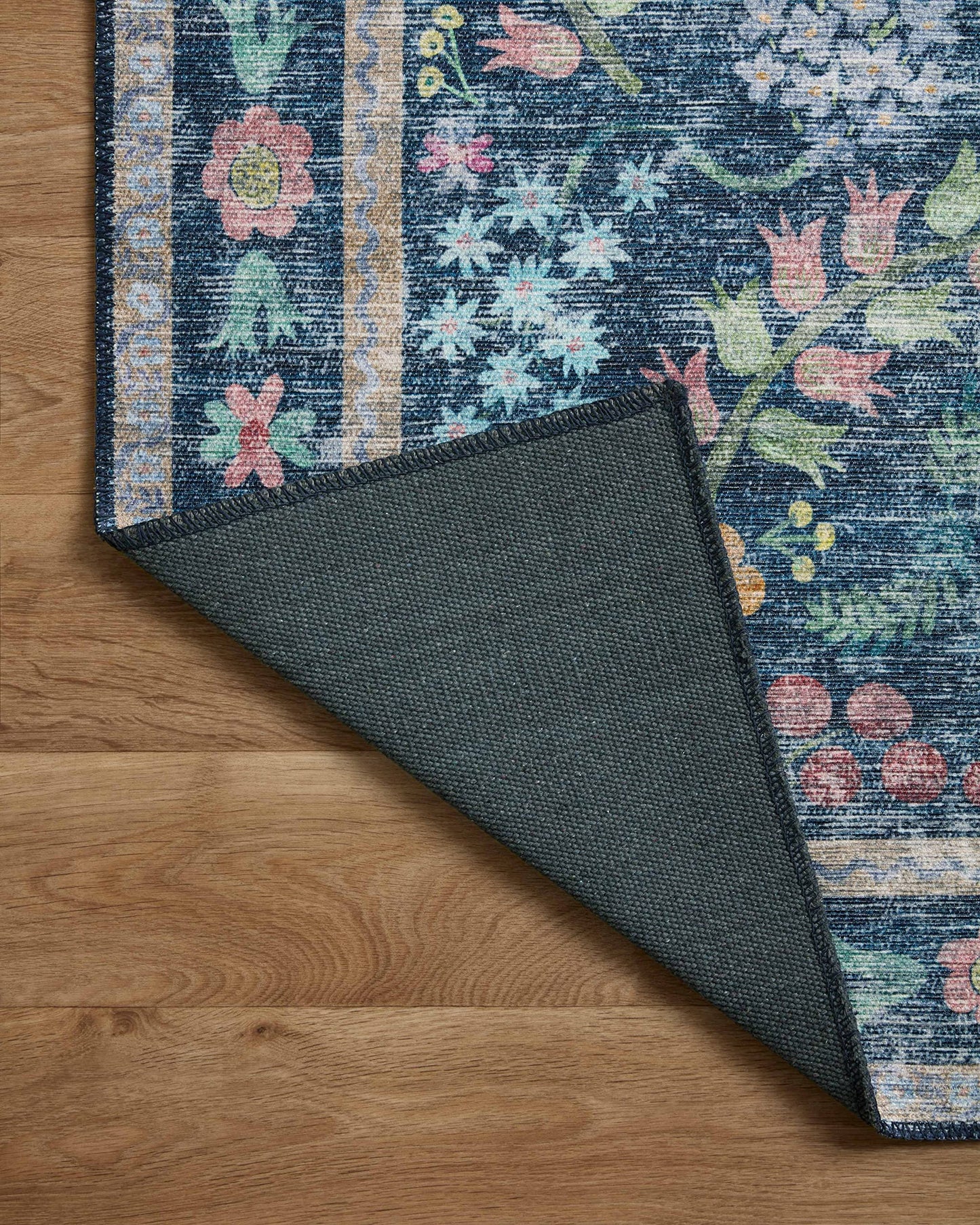 Loloi Rifle Paper Co. Maison Collection MAO-06 Blue/Multi 7'-6" x 9'-6", .19" Pile Height, Area Rug