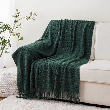 BATTILO HOME Christmas Green Throw Blanket for Couch, Forest Green Throw Blankets, Christmas Decorative Throw Blanket for Sofa Bed, Christmas Decor, 50"x60"