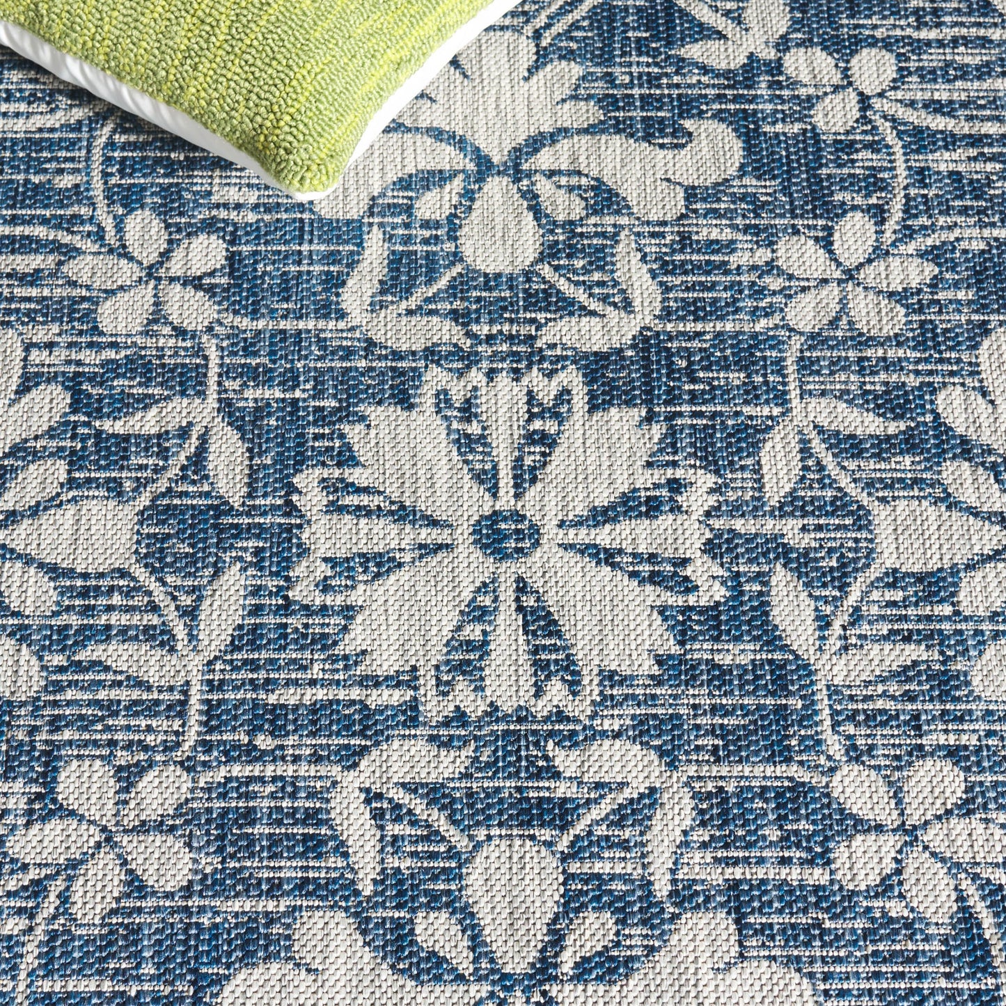 SAFAVIEH Courtyard Collection 9' x 12' Navy/Grey CY8064 Indoor/-Outdoor Waterproof Easy-Cleaning Patio Backyard Mudroom Area-Rug
