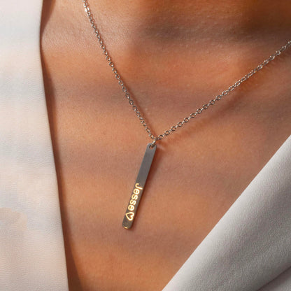 Petite Boutique Vertical Name Necklace for Women Personalized Vertical Name Necklace Customized Jewelry Custom Name Necklace for Men Girls Name Necklace Personalized Vertical Necklace Gift