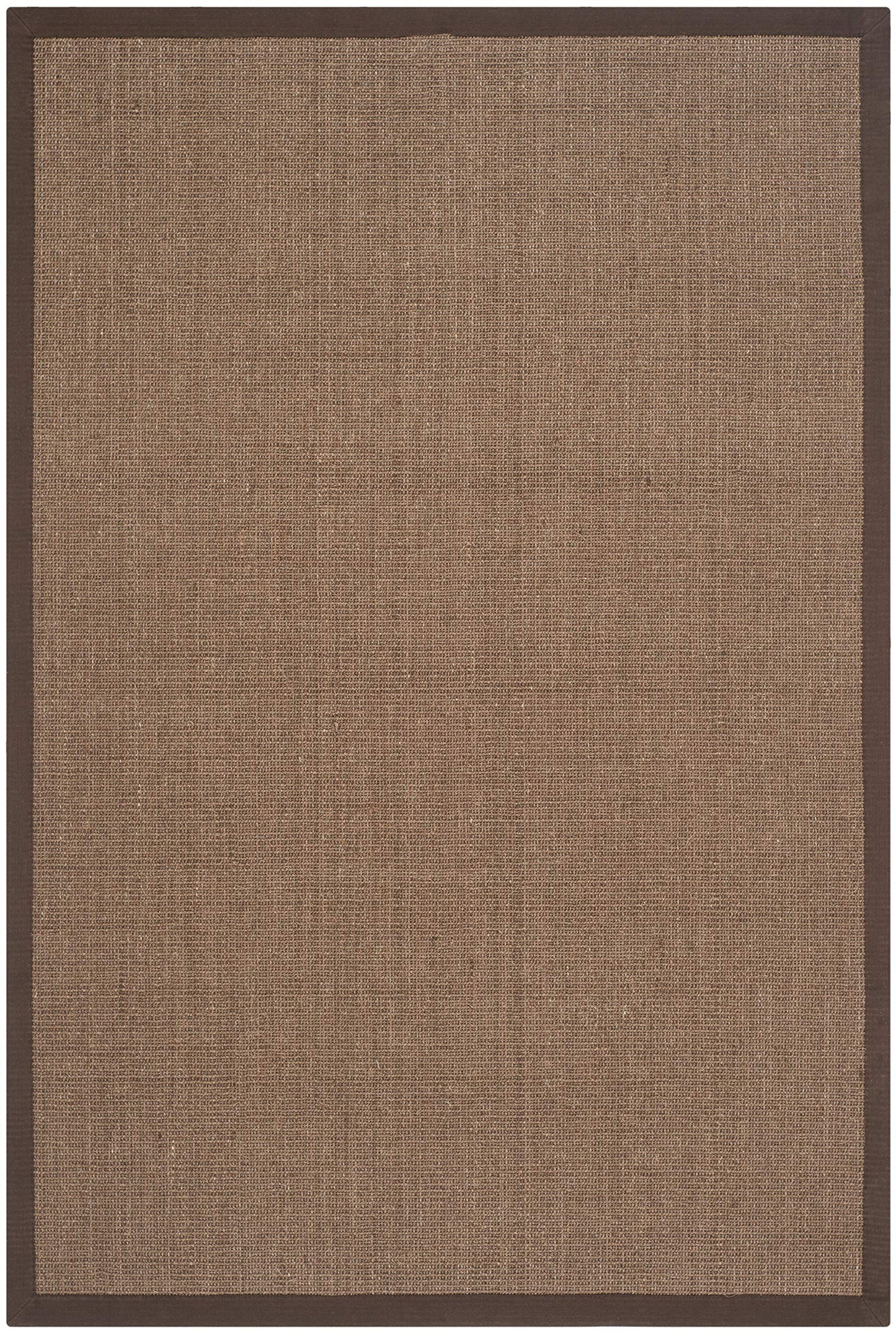 SAFAVIEH Natural Fiber Collection Accent Rug - 4' x 6', Brown & Brown, Border Sisal Design, Easy Care, Ideal for High Traffic Areas in Entryway, Living Room, Bedroom (NF441C)