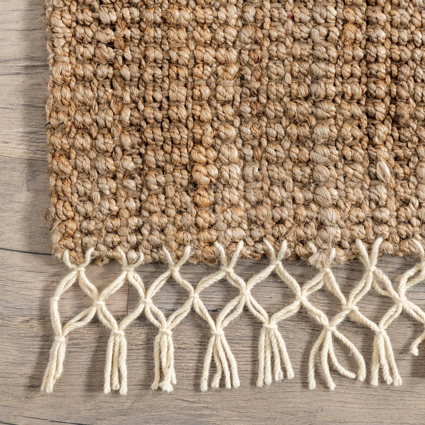 Nuloom Raleigh Natural, 5' x 8', Handmade, Jute & Wool, Soft and Textured, High Traffic, Stain Resistant, Easy Clean, Durable Area Rug for Bedroom, Living Room, Dining Space, Den, Foyer, Entryway