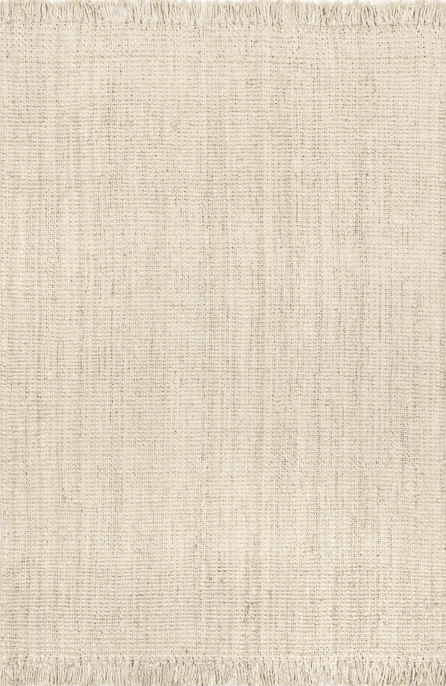 Nuloom Daniela Off-White, 6' x 9', Handmade, Jute, Tassel, Soft and Textured, High Traffic, Stain Resistant, Easy Clean, Durable Area Rug for Bedroom, Living Room, Dining Space, Foyer, Entryway