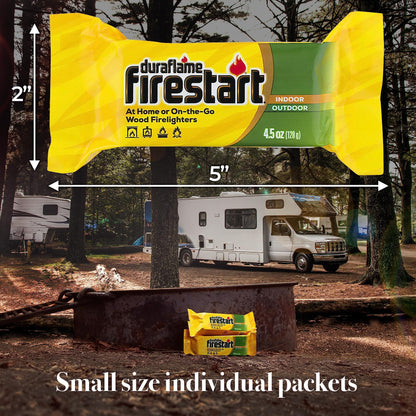 Fire Starter for Indoor and Outdoor Use - Quick Ignition Logs for BBQ, Fireplace, Fire Pit and Campfires (24 Pack) -Starters for Campfires