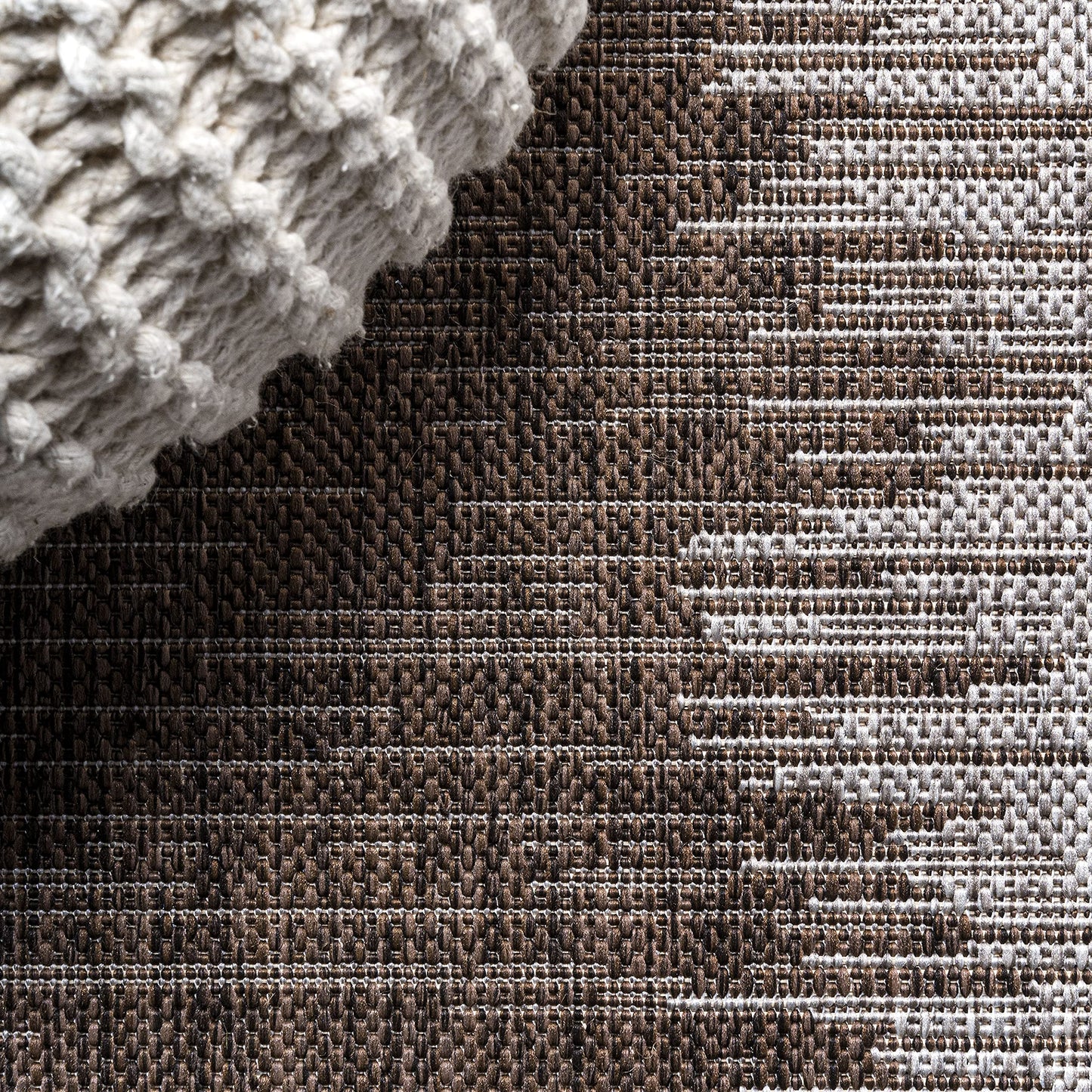 JONATHAN Y Modern Strie' Indoor Outdoor Runner Rug 2X10 Brown/Beige, Tavira for Backyard, Patio, Porch, Easy-Cleaning, High Traffic, Pet-Friendly, Non-Shedding (SMB113B-210)