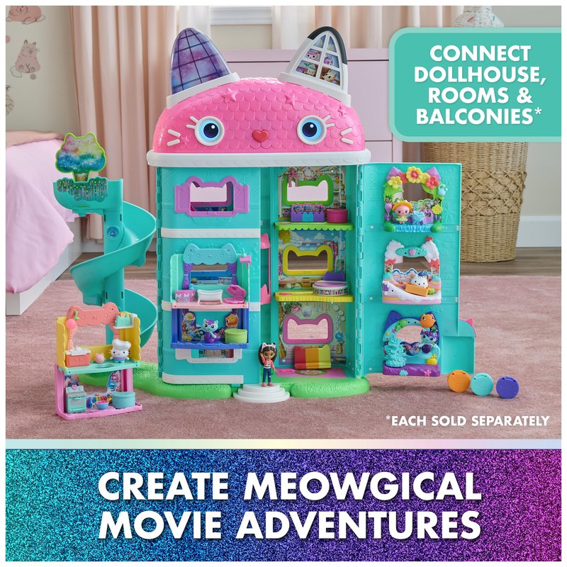 DreamWorks GABBY'S Dollhouse The Movie, Cat-Venture Crew Pack, 11-Piece Toy Figure Set with Accessories, Kids Toys for Girls & Boys Ages 3 and Up