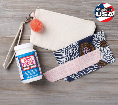 Mod Podge, Water-based Fabric Glue, Sealer and Finish, Transparent, 236 ml Bottle