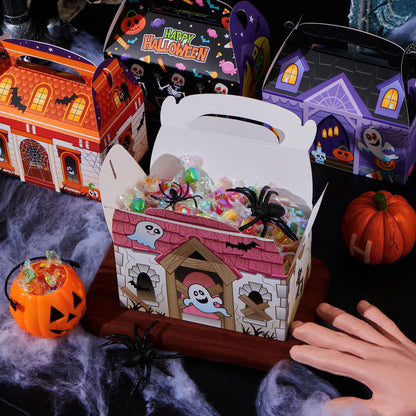 JOYIN 36 PCS Halloween Treat Boxes Candy Boxes Trick or Treat Cardboard Cookies Goodie Bags for Kids Halloween Party Favor Supplies, Classroom Exchange Goody Bags, Holiday Pastries, Cupcakes