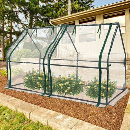 Gardzen Mini Greenhouse Heavy Duty Portable Green House, Clear Tent Small Greenhouse for Indoor Outdoor Plants 71.7”(L) x36.2”(W) x42.5”(H)