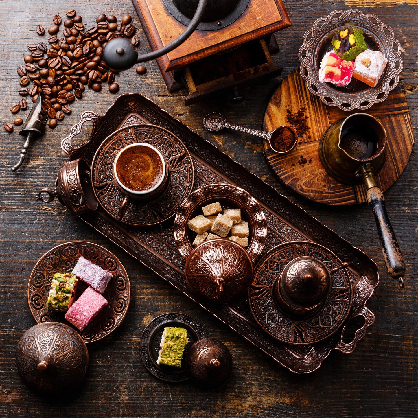 Cerez Pazari Turkish Delight Pistachio with Fantastic Rose & Pomegranate Flavour Experience in Luxury Gift Box 8.8 oz | Assorted Gourmet Soft Candy, Sweet Vegan Traditional Lokum (Loukoumi) (9-11 Pcs)