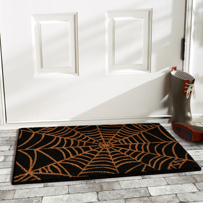 callowaymills 101951729 Scary Web Doormat, 17x29, Black and Natural