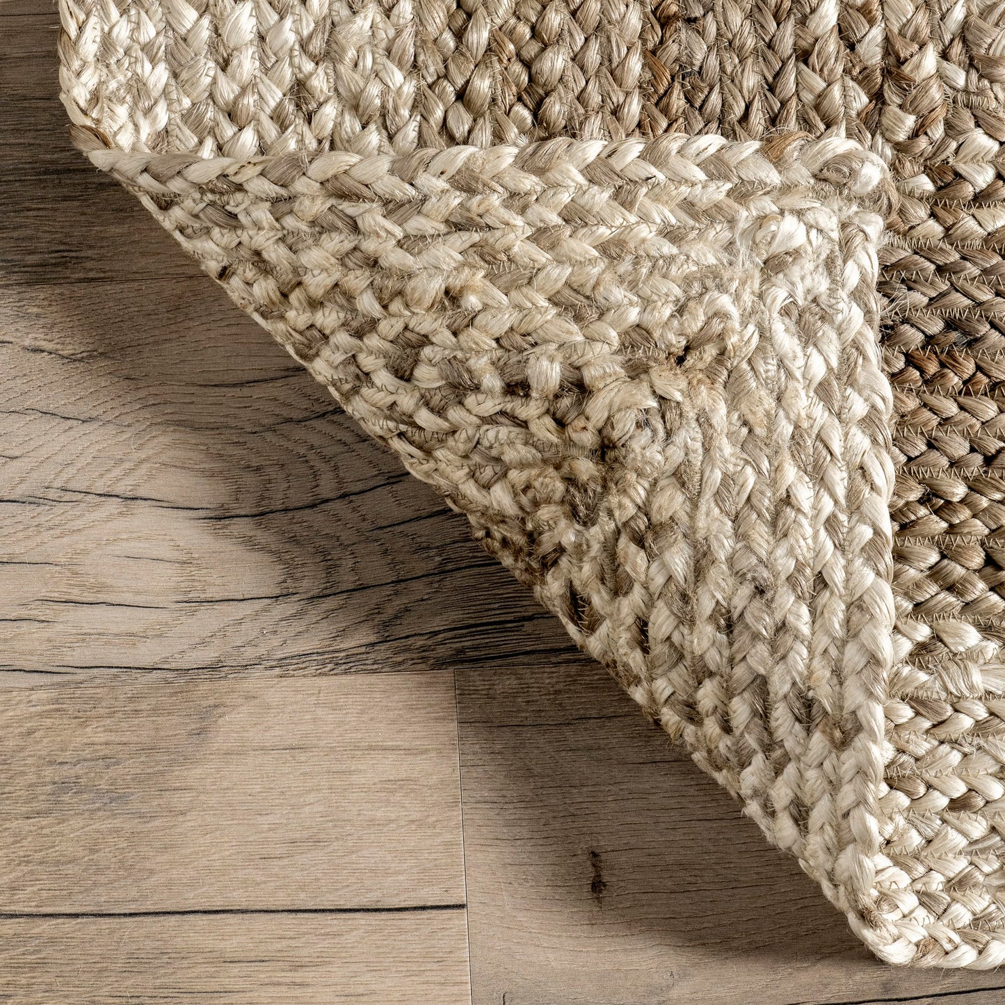 Nuloom Charlene Natural/Ivory, 5' x 8' Oval, Solid, Jute, Soft and Textured, High Traffic, Stain Resistant, Easy Clean, Durable Area Rug for Bedroom, Living Room, Dining Space, Foyer, Entryway