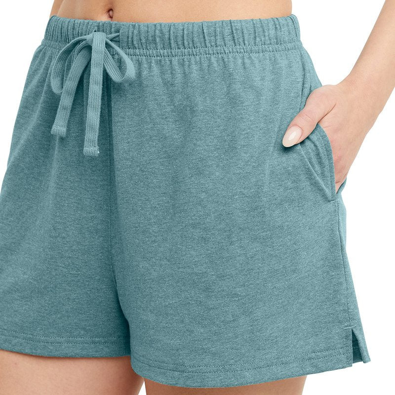 Hanes Womens Originals Triblend Jersey Casual Shorts, Cactus Pe Heather, Large US