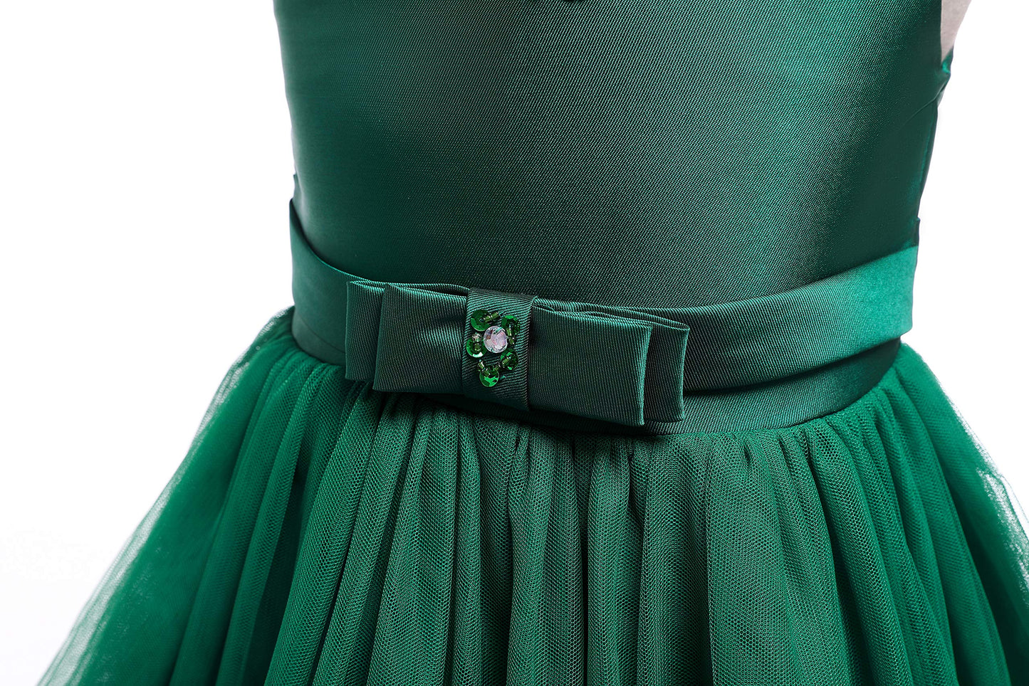Glamulice Christmas Green Flower Girl Dress Ruffles Vintage Embroidered Lace Dresses Wedding Bridesmaid Birthday Party Gown Pageant Holiday Princess Prom Dance Kids Formal Dress Dark Green 5 6