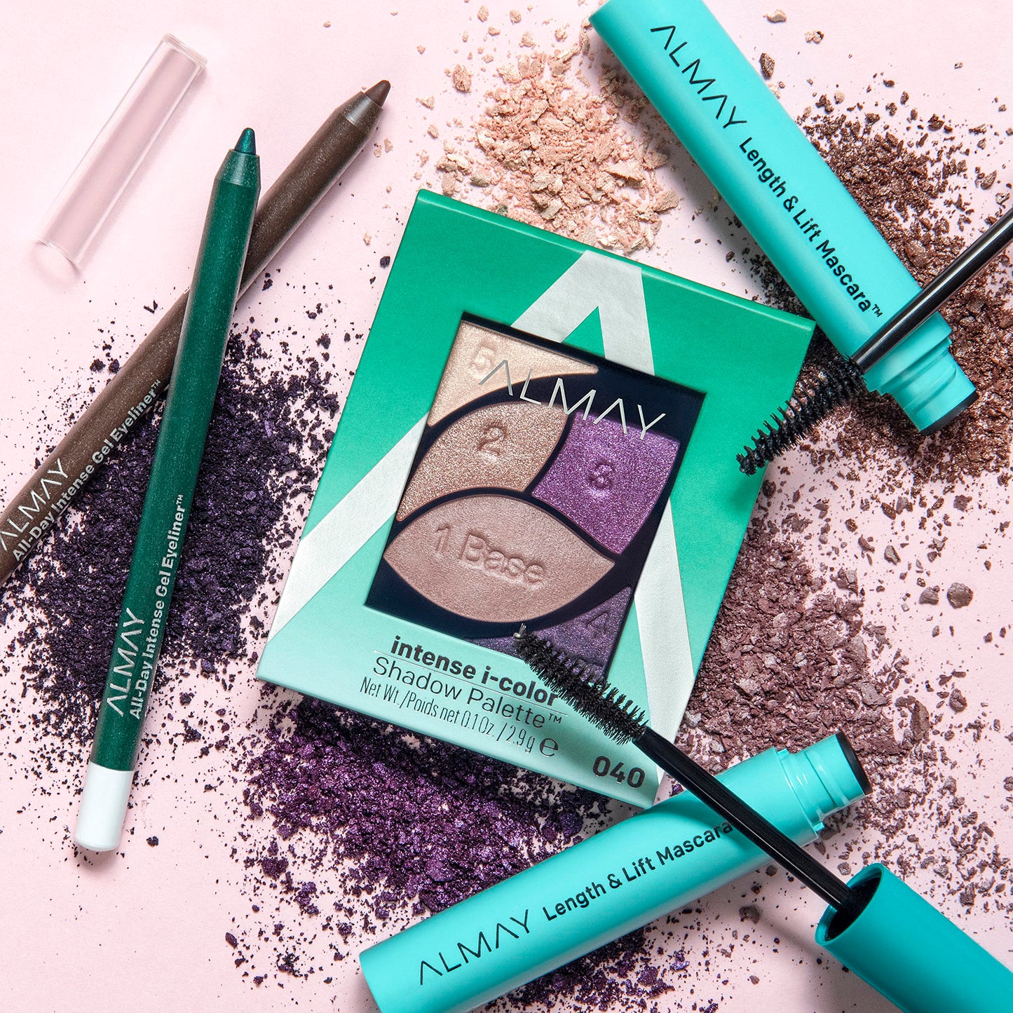 Almay Eyeshadow Palette, Longlasting Eye Makeup, Primer Enriched with Antioxidant Vitamin E, Hypoallergenic, 040 Green Eyes, 0.1 Oz