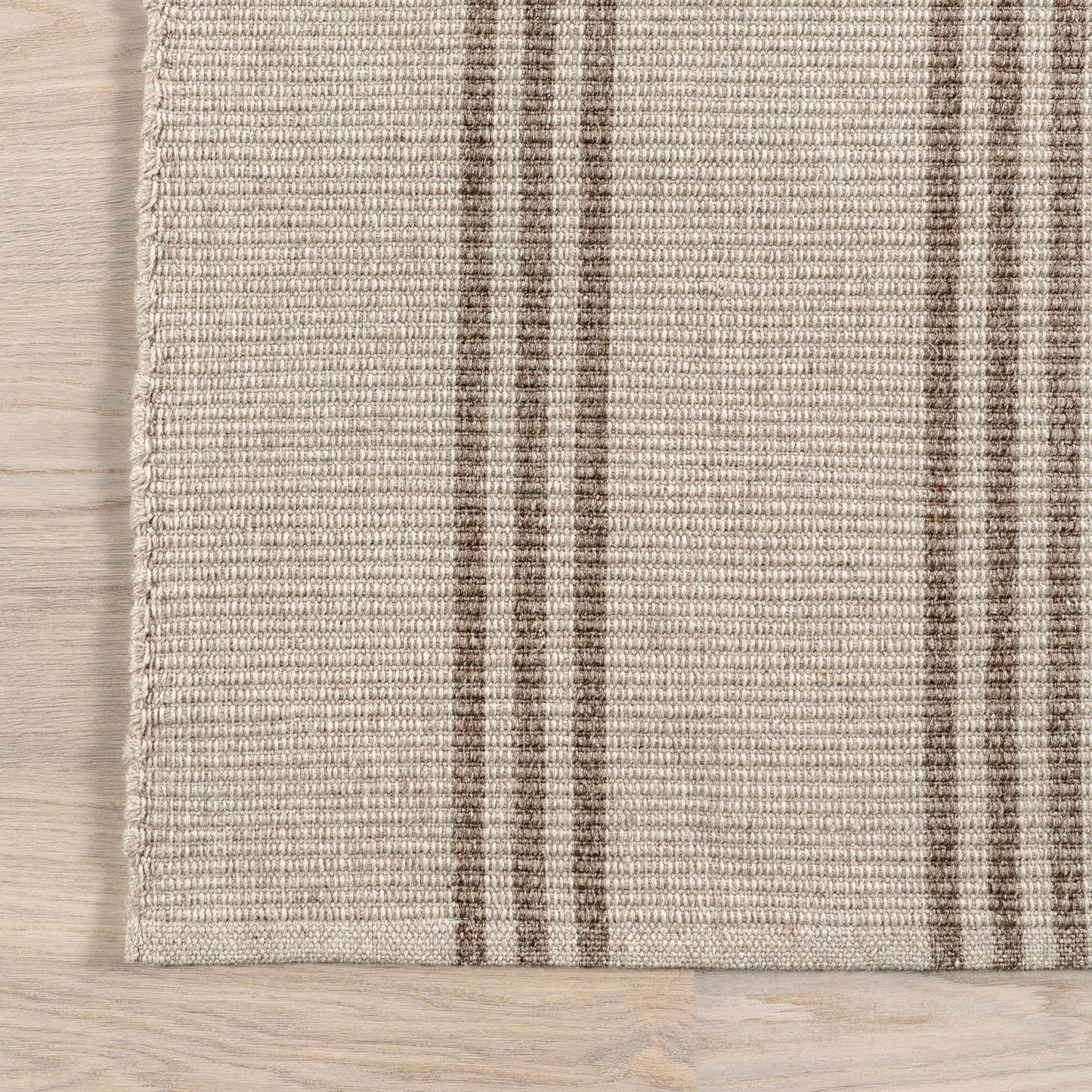Rugs USA Hawthorn Ivory, 7'6" x 9'6", Handmade, Striped, Wool, Soft and Cozy, High Traffic, Stain Resistant, Easy Clean, Durable Area Rug for Bedroom, Living Room, Dining, Den, Foyer