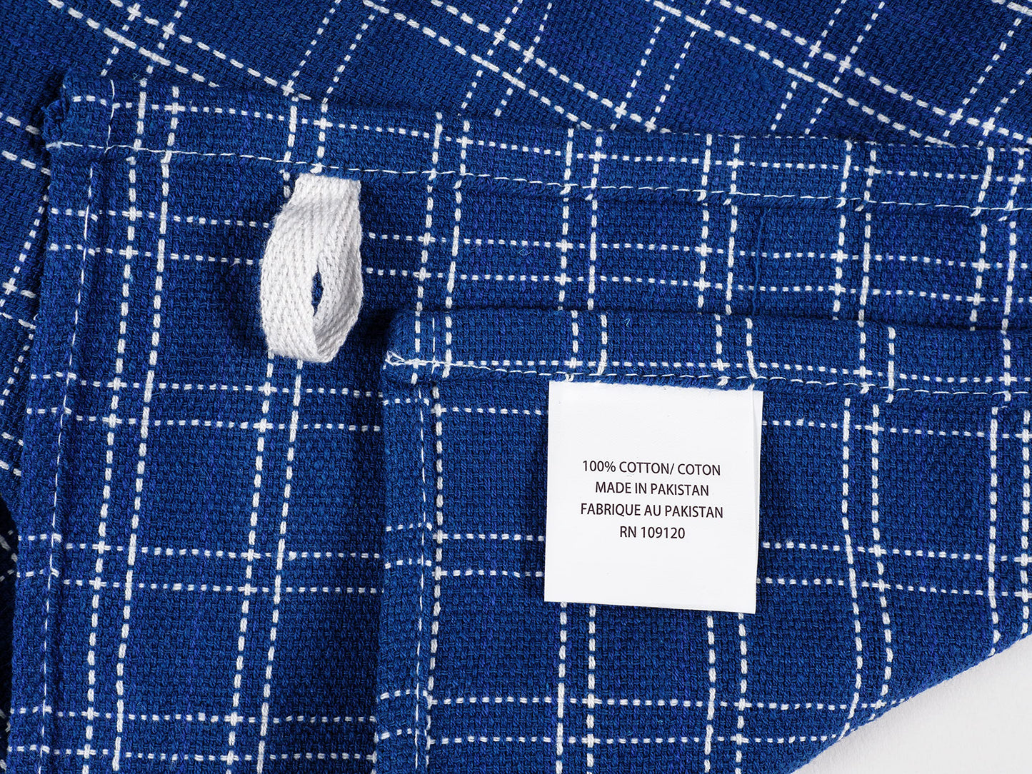 KAF Home Assorted Flat Kitchen Towels | 100% Cotton - 18 x 28 inches | Ultra Absorbent Soft Dish Towels | Perfect for Cooking, Cleaning, and Drying Hands (Navy, 10 Pack)