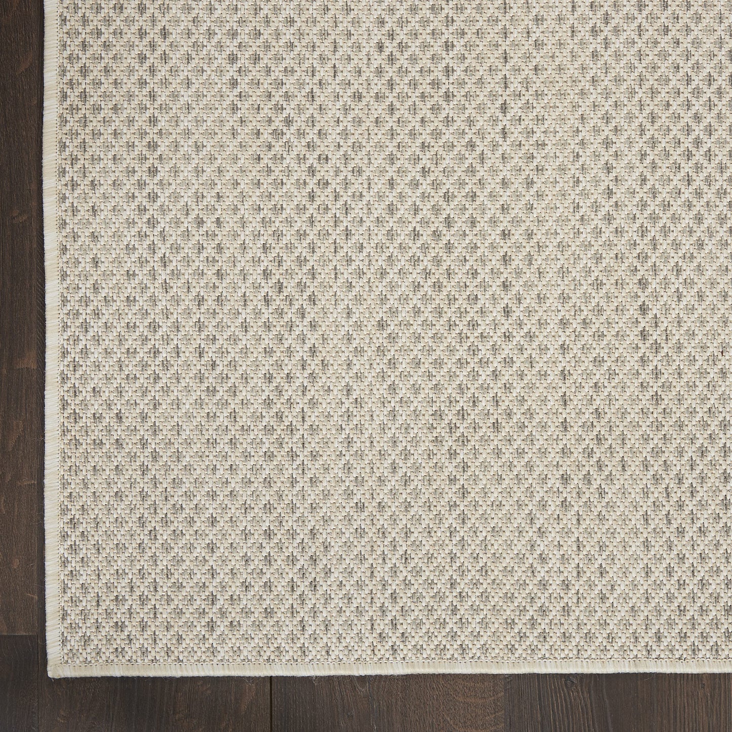 Nourison Home Courtyard Ivory Silver 9' x 12' Area Rug - Easy Clean, Non Shedding, Bed Room, Living Room, Dining Room, Kitchen (9' x 12')