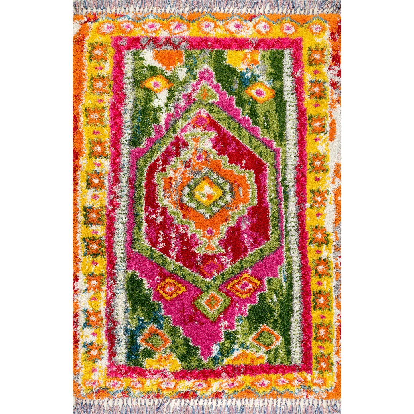 nuLOOM Shania Medallion Shaggy Area Rug, 8x10, Multi