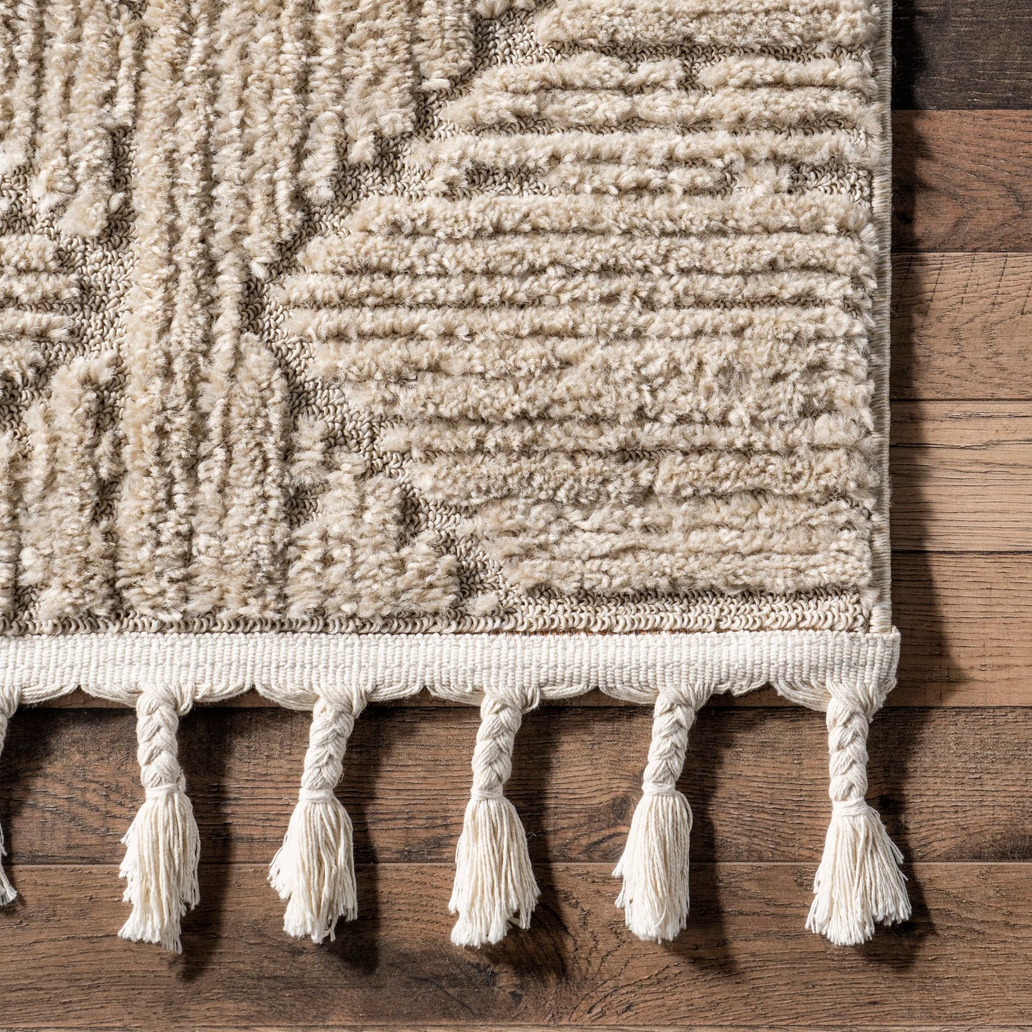 Nuloom Kerry Beige, 7'10" x 10', Geometric, Soft and Cozy, High Traffic, Stain Resistant, Easy Clean, Durable Area Rug for Bedroom, Living Room, Dining Space, Den, Foyer, Entryway
