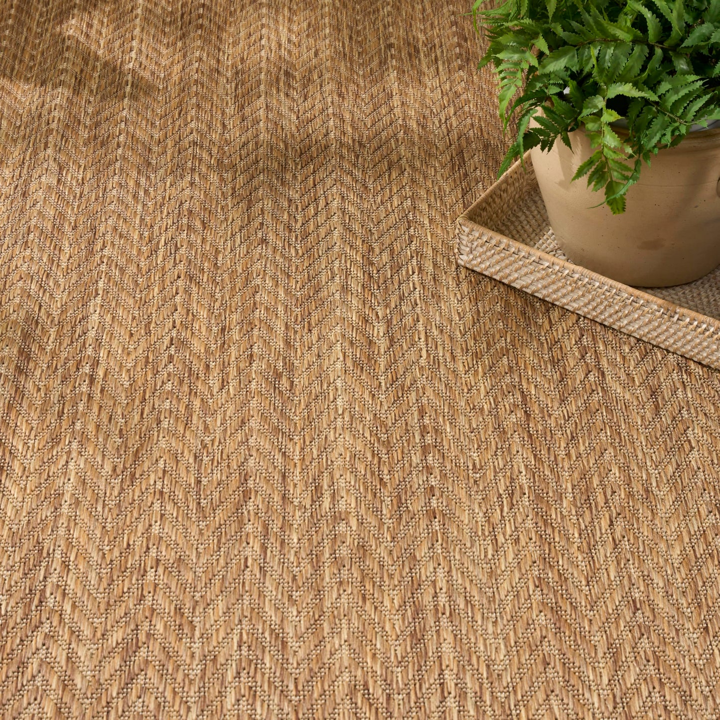 Nourison Home Horizon Indoor/Outdoor Natural 8' x 10' Area Rug - Easy Clean, Non Shedding, Bed Room, Living Room, Dining Room, Kitchen (8' x 10')