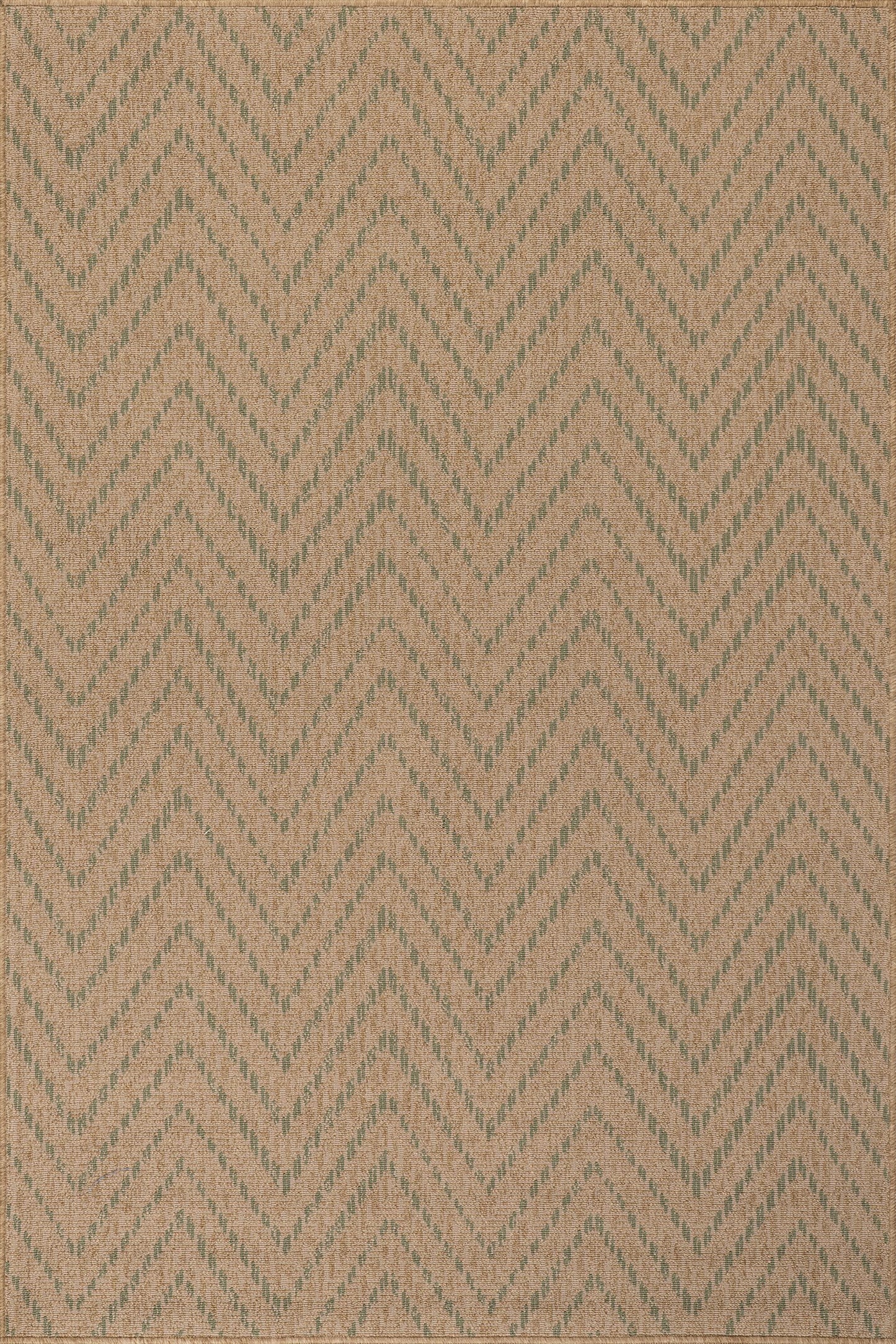 Nuloom Marivelle Chevron 5' x 8' Indoor/Outdoor for Living Room Patio Deck Front Porch, Green