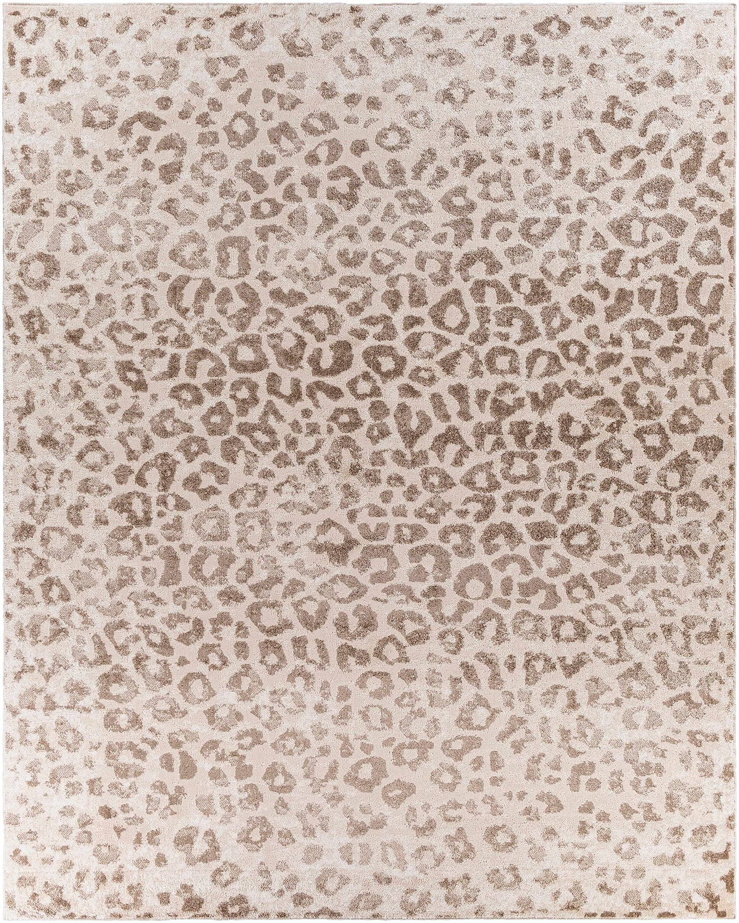 Hauteloom Safari Modern Animal Print Area Rug for Living Room, Bedroom, Dining Room - Bohemain Leopard Print Carpet - Tan, Terracota, Brown, Beige, Ivory - 5'3" x 7'3" (5x7)