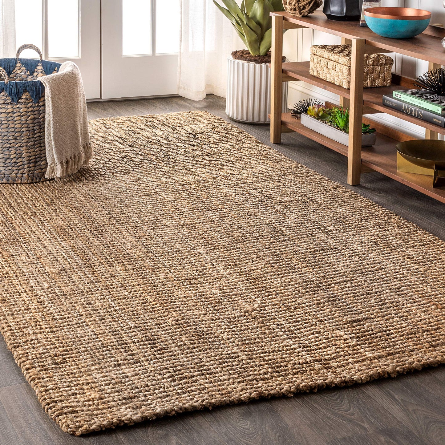 JONATHAN Y Pata Hand Woven Chunky Jute Natural Indoor Area Rug, 8x10, Bohemian, Rustic, Cottage, Easy-Cleaning for Living Room, Bedroom, Kitchen, Non-Shedding (NRF102A-8)