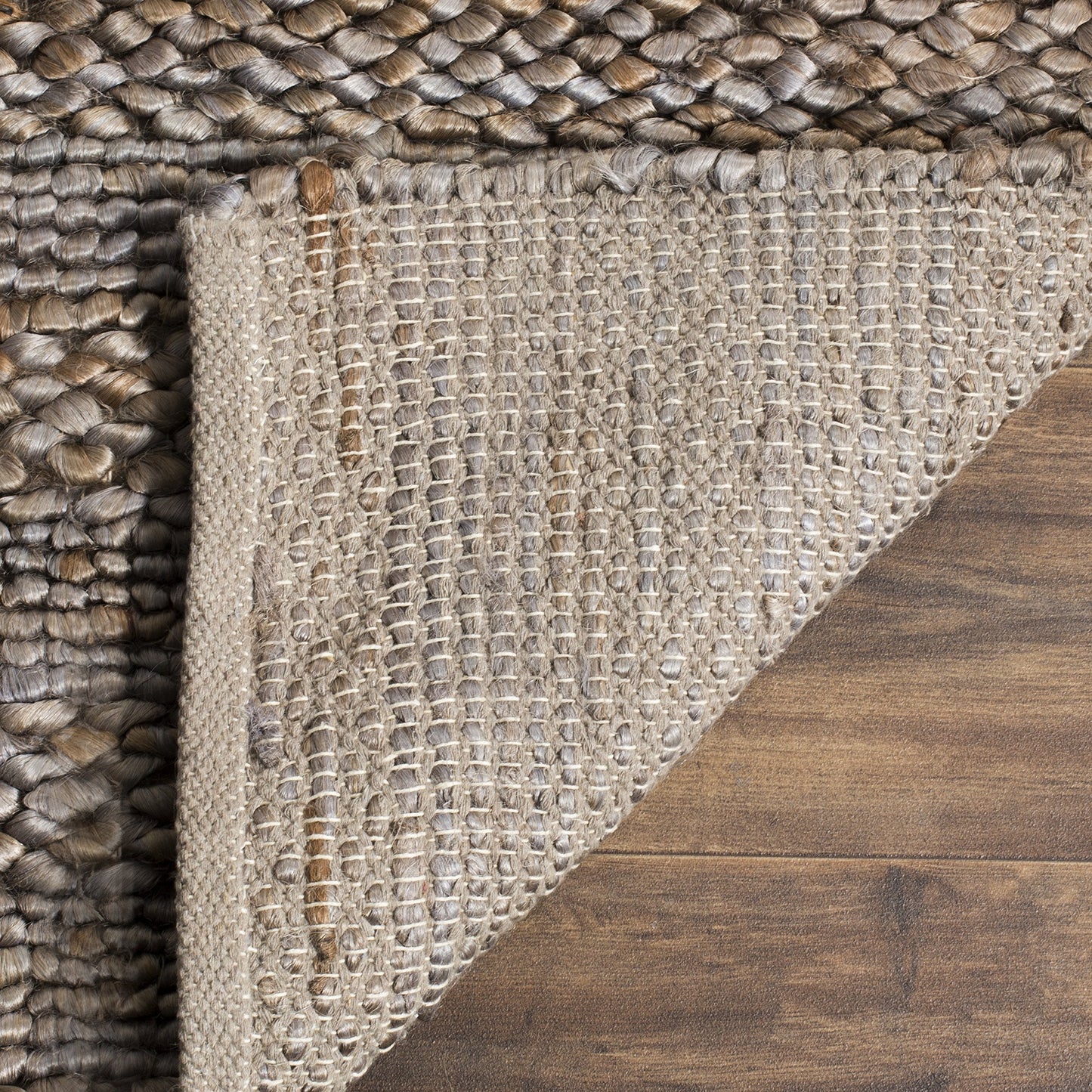 SAFAVIEH Natural Fiber Collection Area Rug - 6' Square, Beige, Handmade Jute, Braided Woven Design, Ideal for Living Room, Bedroom (NF212B)