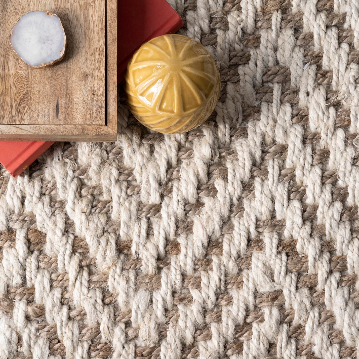 Nuloom Vania Off-White/Blue, 2'6" x 6', Hand Woven, Striped, Jute, Soft and Textured, High Traffic, Stain Resistant, Easy Clean, Durable Runner for Bedroom, Living Room, Dining, Den, Foyer, Entryway