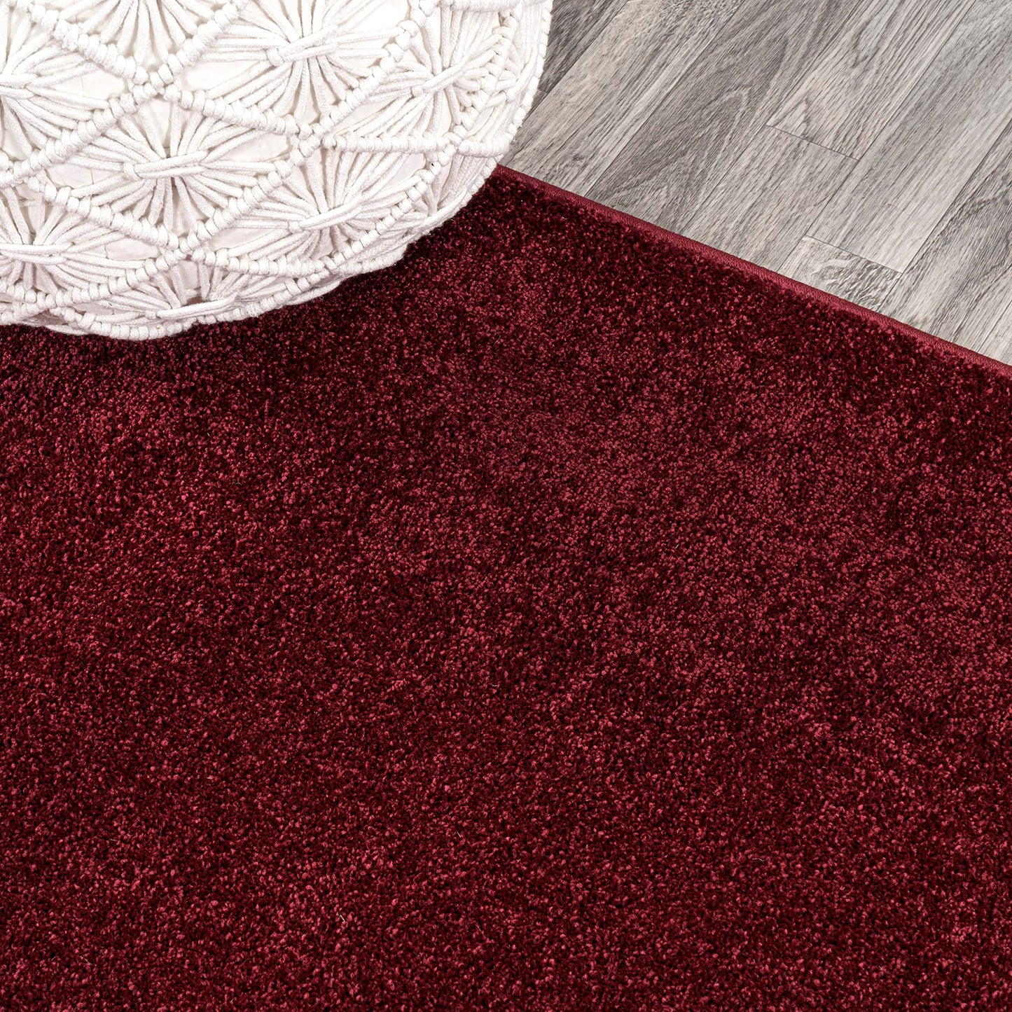 JONATHAN Y Haze Solid Low-Pile Dark Red 3x5 Oval Indoor Area Rug, Coastal,Bohemian,Minimalist,Classic, Easy-Cleaning for Living Room,Bedroom,Kitchen,Pet Friendly,Non-Shedding (SEU100Q-3OV)