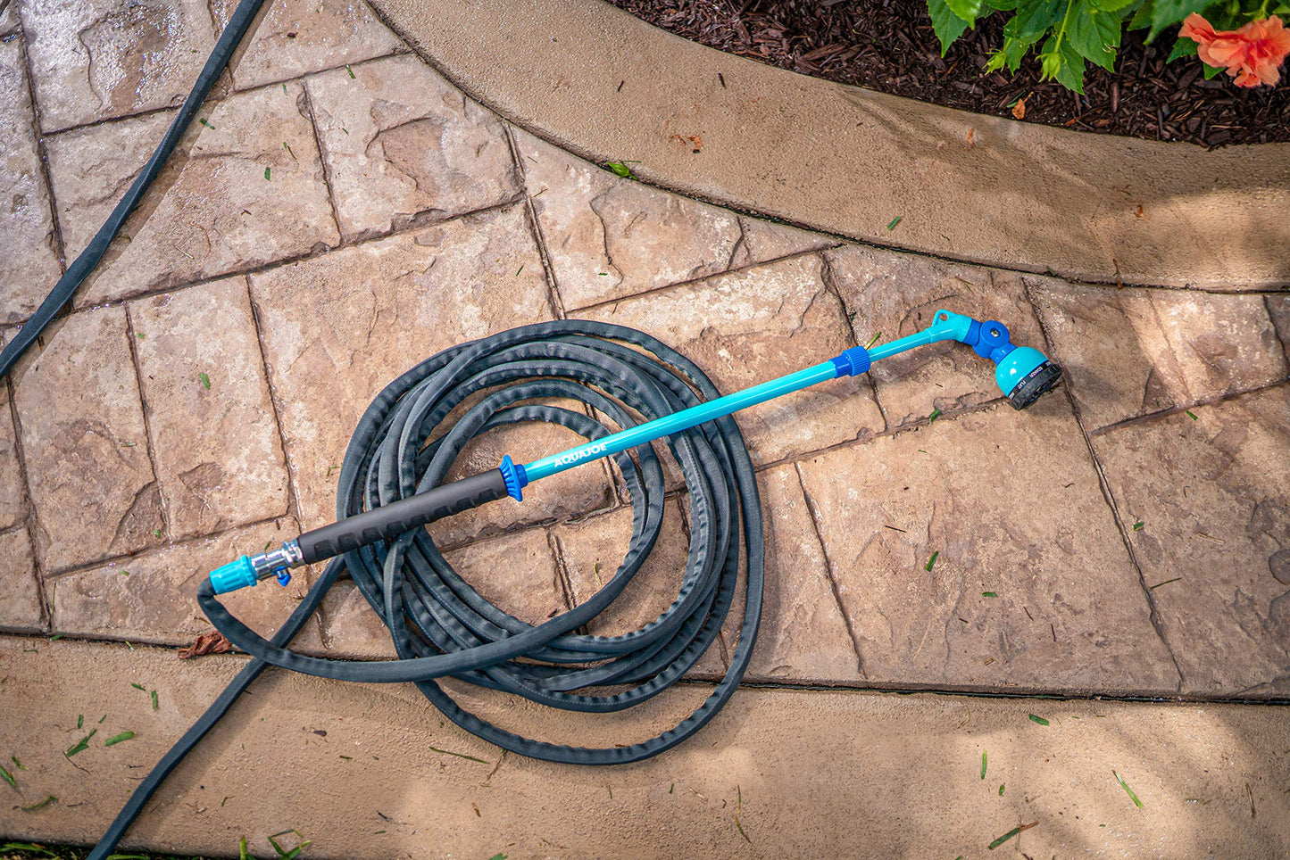 Aqua Joe AJ-WW10-T59 Telescoping 10-Pattern Metal Watering Wand w/180-Degree Angle Adjustable Head