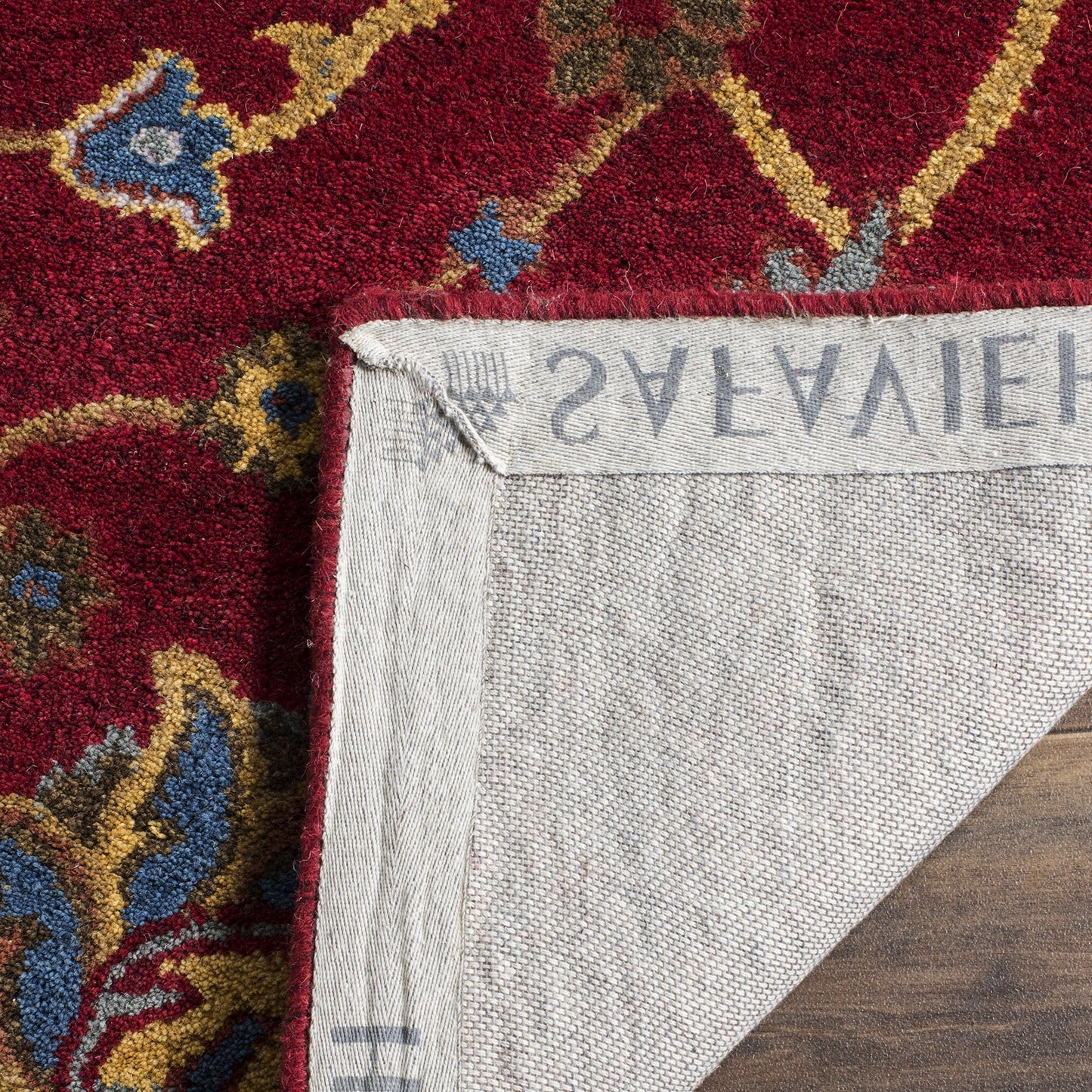 SAFAVIEH Heritage Collection Area Rug - 5' x 8', Red, Handmade Traditional Oriental Wool, Ideal for High Traffic Areas in Living Room, Bedroom (HG655A)