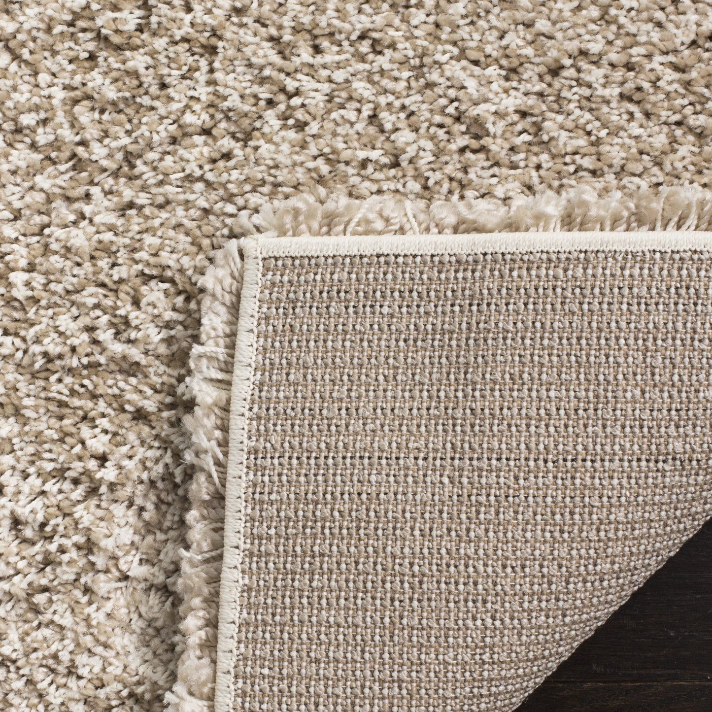 SAFAVIEH California Shag Collection Area Rug - 6'7" x 9'6", Beige, Non-Shedding & Easy to Clean, Ultra Plush Thick Pile, Ideal for Living Room, Bedroom, Dining Space (SG151-1313)