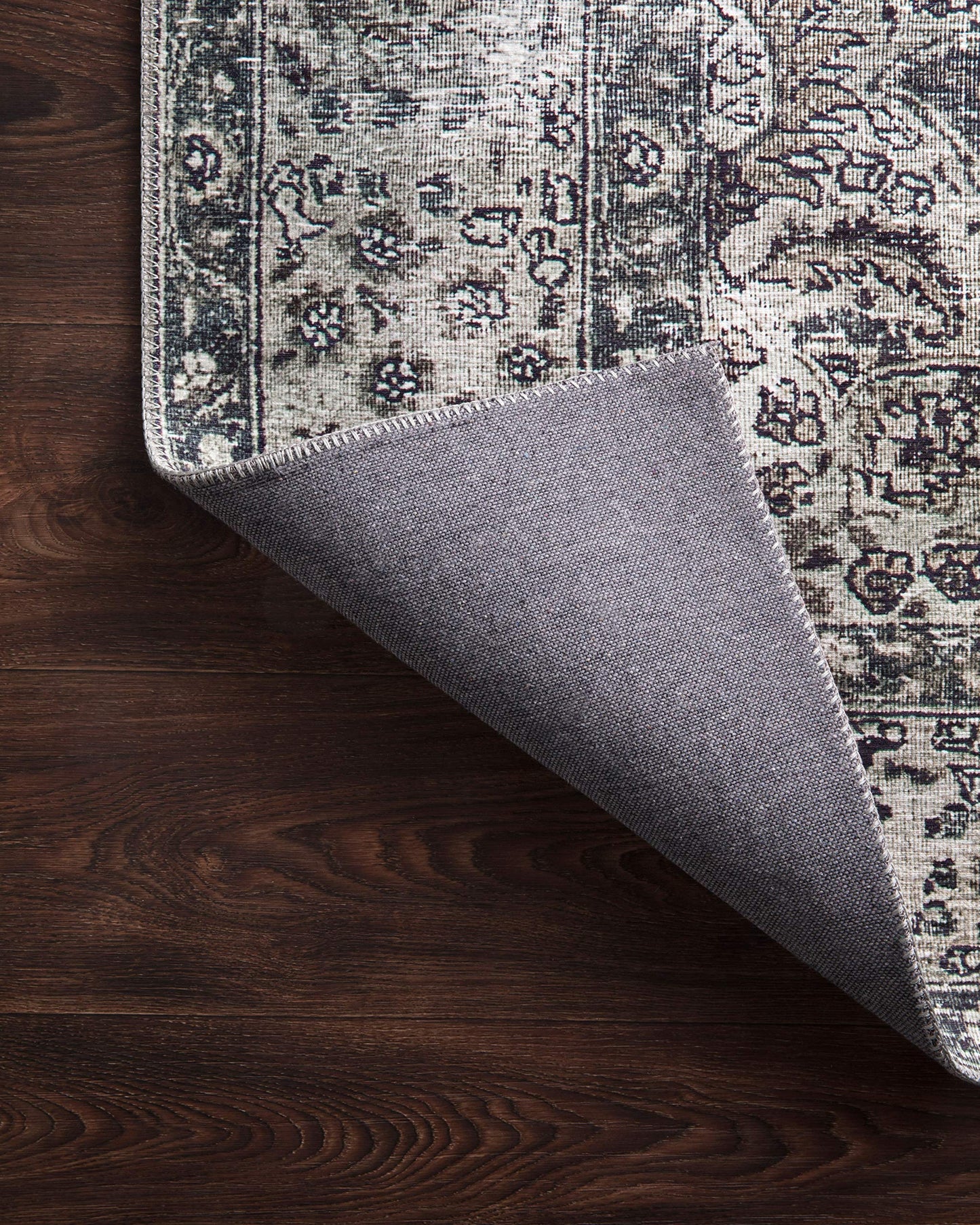 Loloi Layla Collection LAY-06 Taupe/Stone 7'-6" x 9'-6" .13" Thick Area Rug, Soft, Durable, Vintage Inspired, Distressed, Low Pile, Non-Shedding, Easy Clean, Printed, Living Room Rug