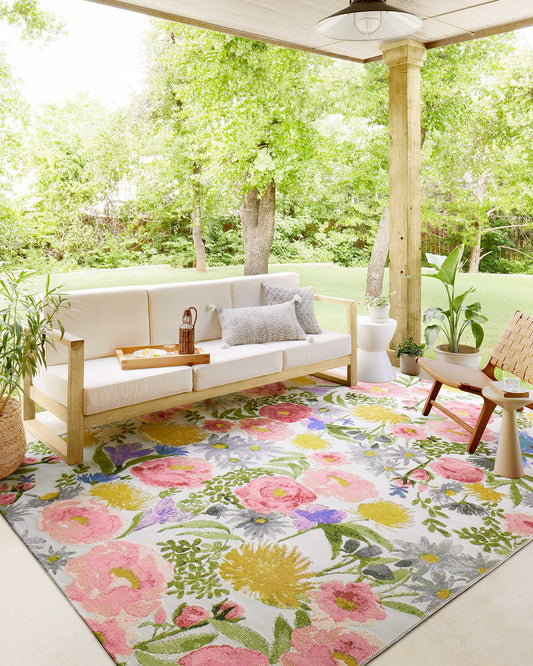 Loloi Botanical Collection BOT-01 Ivory/Multi 7'-10" x 11'-2" Area Rug