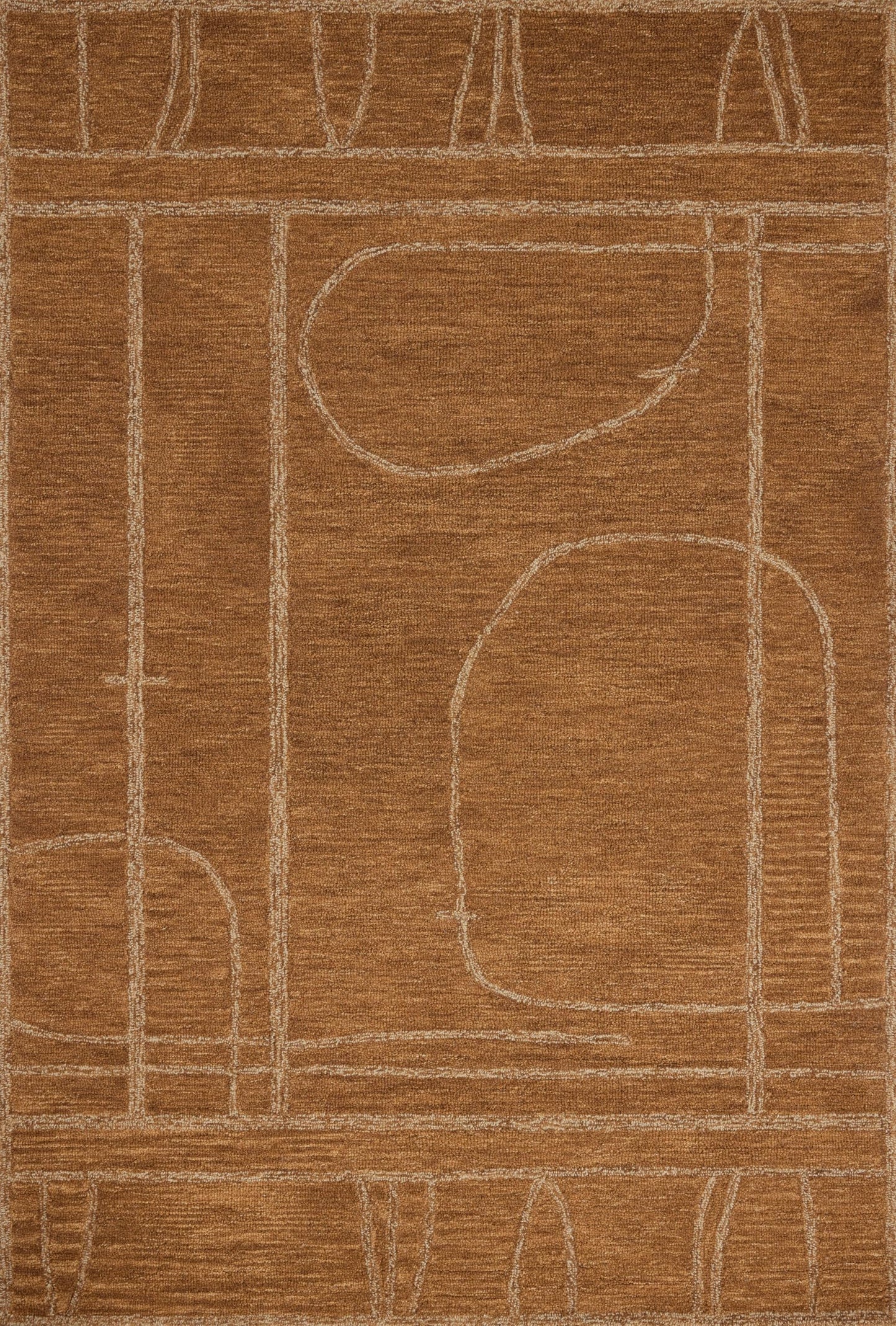 Loloi Jeremiah Brent Barrow Collection BAR-03 Clay/Natural 5'-0" x 7'-6" Area Rug