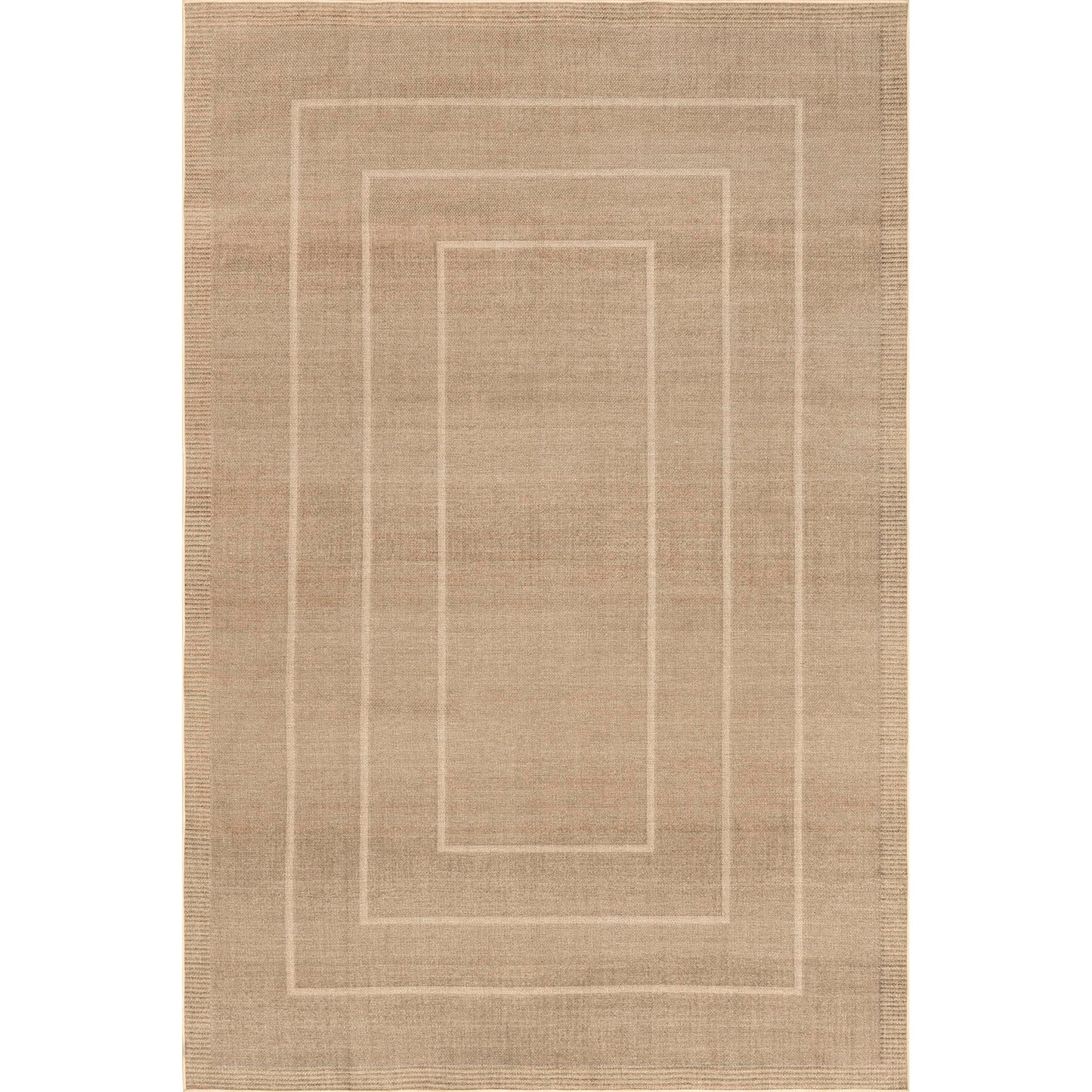 Nuloom Madie Natural/Ivory, 4' x 6', Recycled PET, Soft and Textured, High Traffic, Stain Resistant, Easy Clean, Durable, Machine Washable Area Rug for Bedroom, Living Room, Dining, Foyer, Entryway