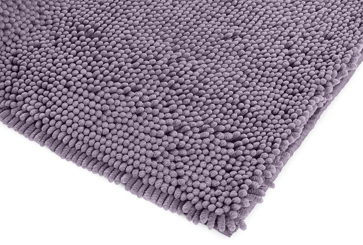 Amazon Basics Non-Slip Microfiber Absorbent Plush Shag Bathroom Rug Mat, Machine Washable, 21" x 34", Lavender