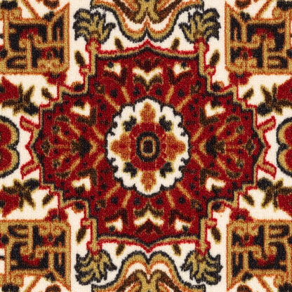 Antep Rugs Alfombras Oriental Traditional 5x7 Non-Skid (Non-Slip) Low Profile Pile Rubber Backing Indoor Area Rugs (Maroon, 5' x 7')