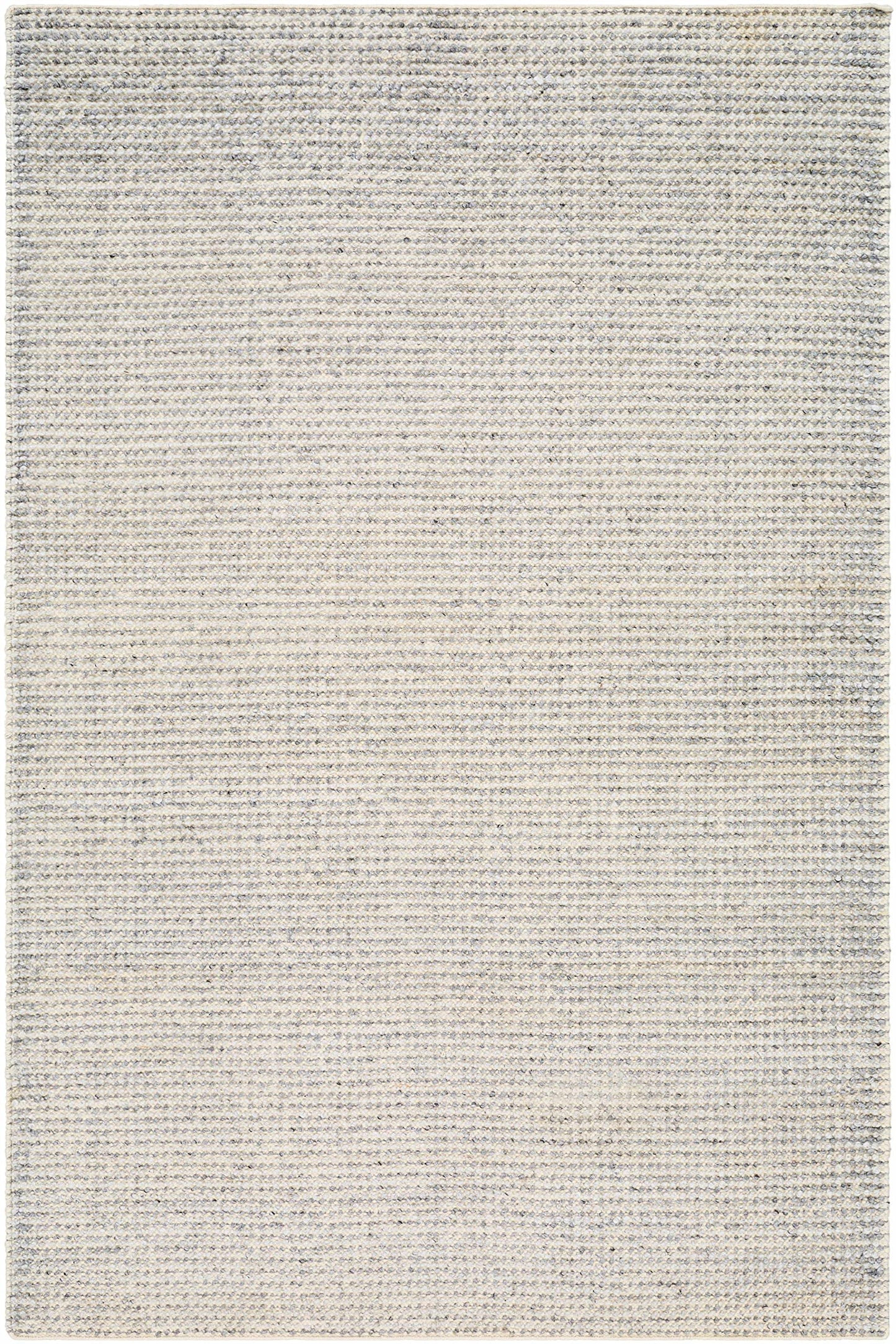 Hauteloom Kala Recycled Material Living Room, Bedroom Area Rug - Contemporary - Light Gray, Cloud Gray, Dark Gray - 2' x 3'