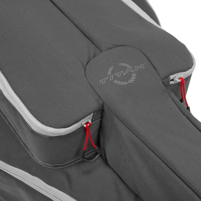 Allen Company Titan Krait Crossbow Case (37"x19.5") Fits Most Narrow Width Bows - Gray/Red - Padded Case - Carry Handle, Backpack Straps - 2 Oversized Pockets for Bolts, Quivers - Crossbow Accessories