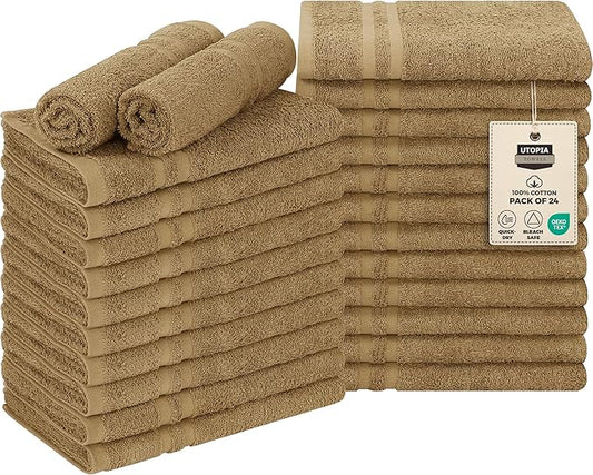 Utopia Towels Cotton Bleach Proof Salon Towel 16 by 27 inches, Bleach Safe Gym