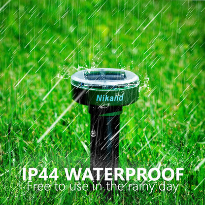 Gopher Repellent Ultrasonic Solar Powered - Mole Repellent Stakes Outdoor Pet Safe - Groundhog Repeller Snake Rodent Gopher Spikes Chaser - Sonic Mole Deterrent Devices (2)