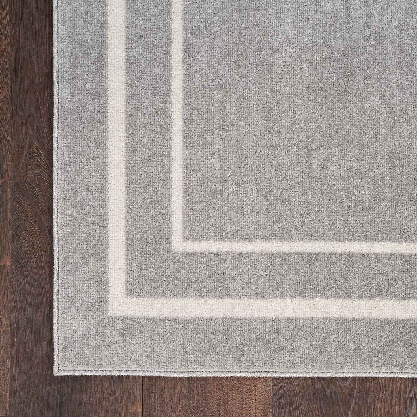 Nourison Home Nourison Essentials Grey Ivory 5' x Square Area Rug - Easy Clean, Non Shedding, Bed Room, Living Room, Dining Room, Kitchen (5' x Square)